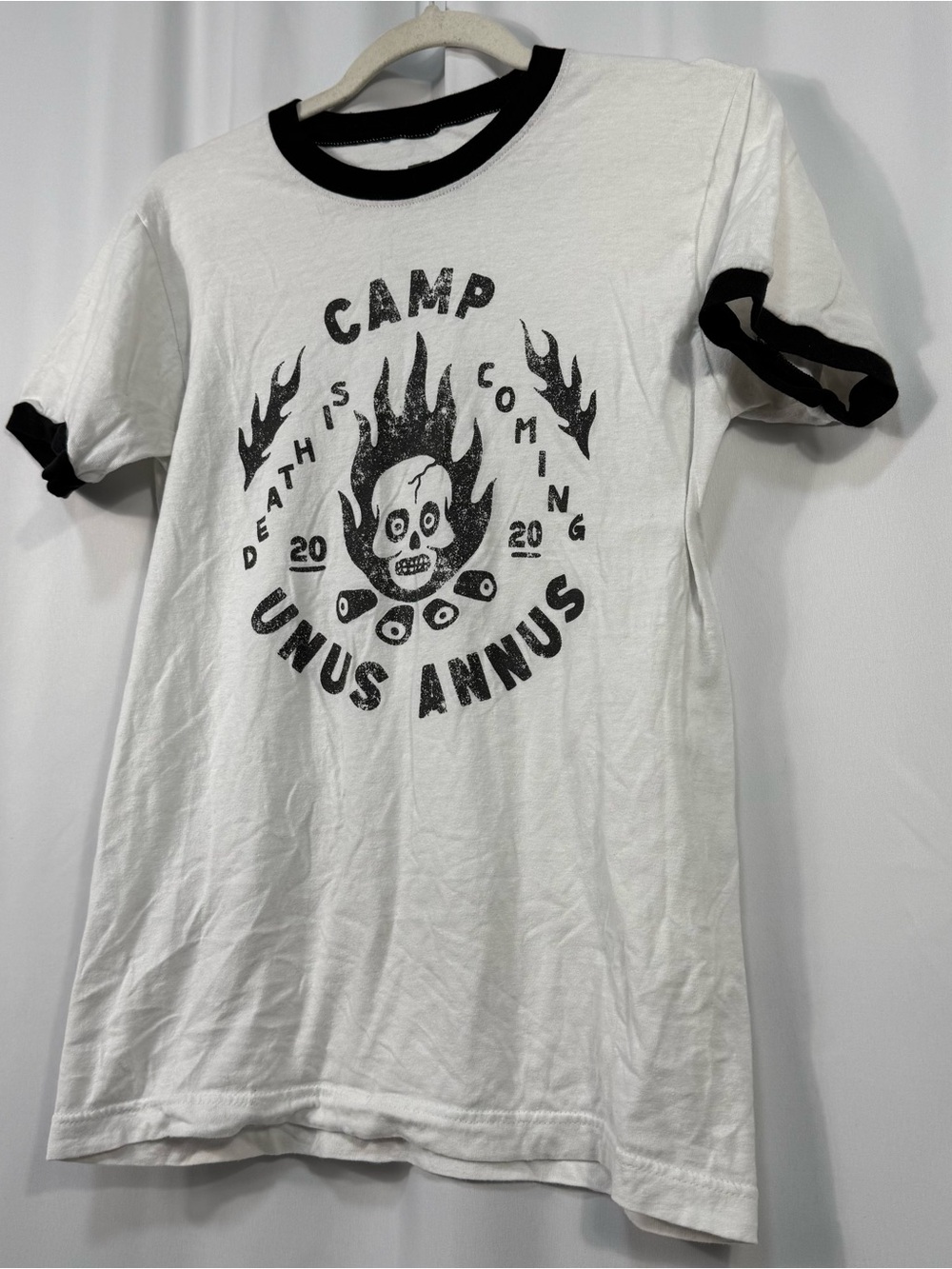 Camp Unus Annus Death is Coming 2020 Size Small White T-Shirt Markiplier